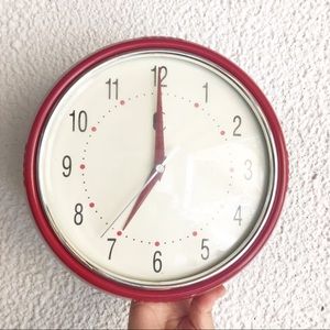 Vintage Red Wall Clock